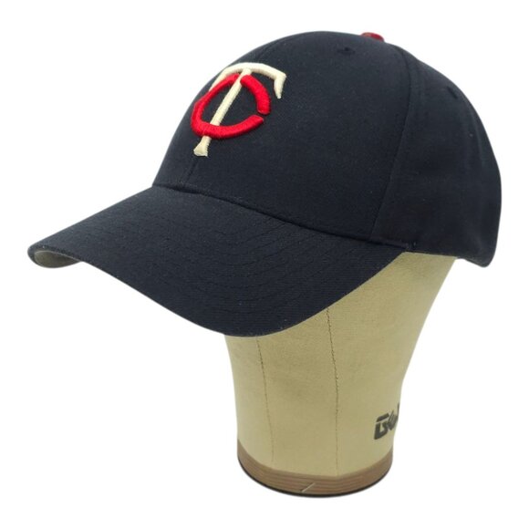 Minnesota Twins Hat Strapback Cap Embroidered Logo Baseball MLB Navy Wool Blend - Picture 2 of 14